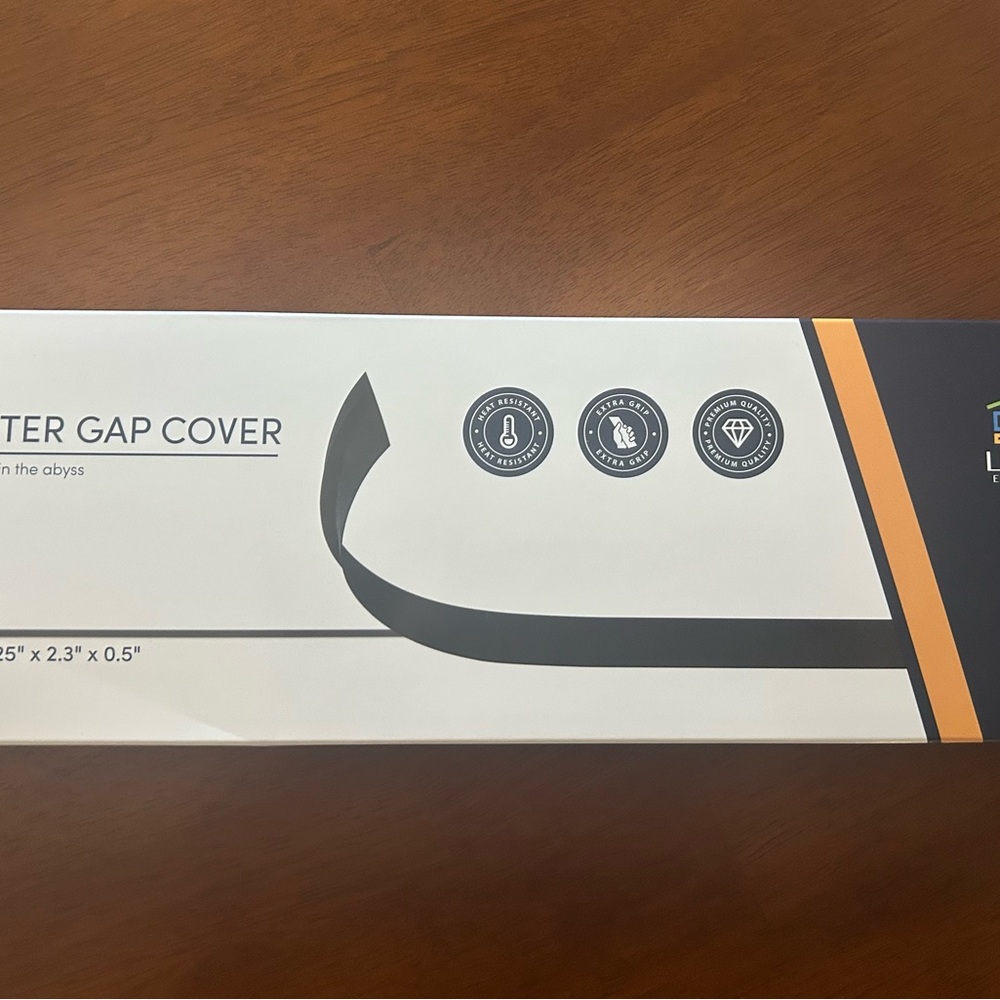 NWT Black Stove Counter Gap Cover